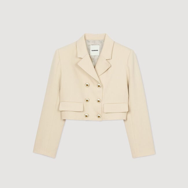 Cropped buttoned jacket