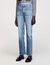 Flared faded jeans