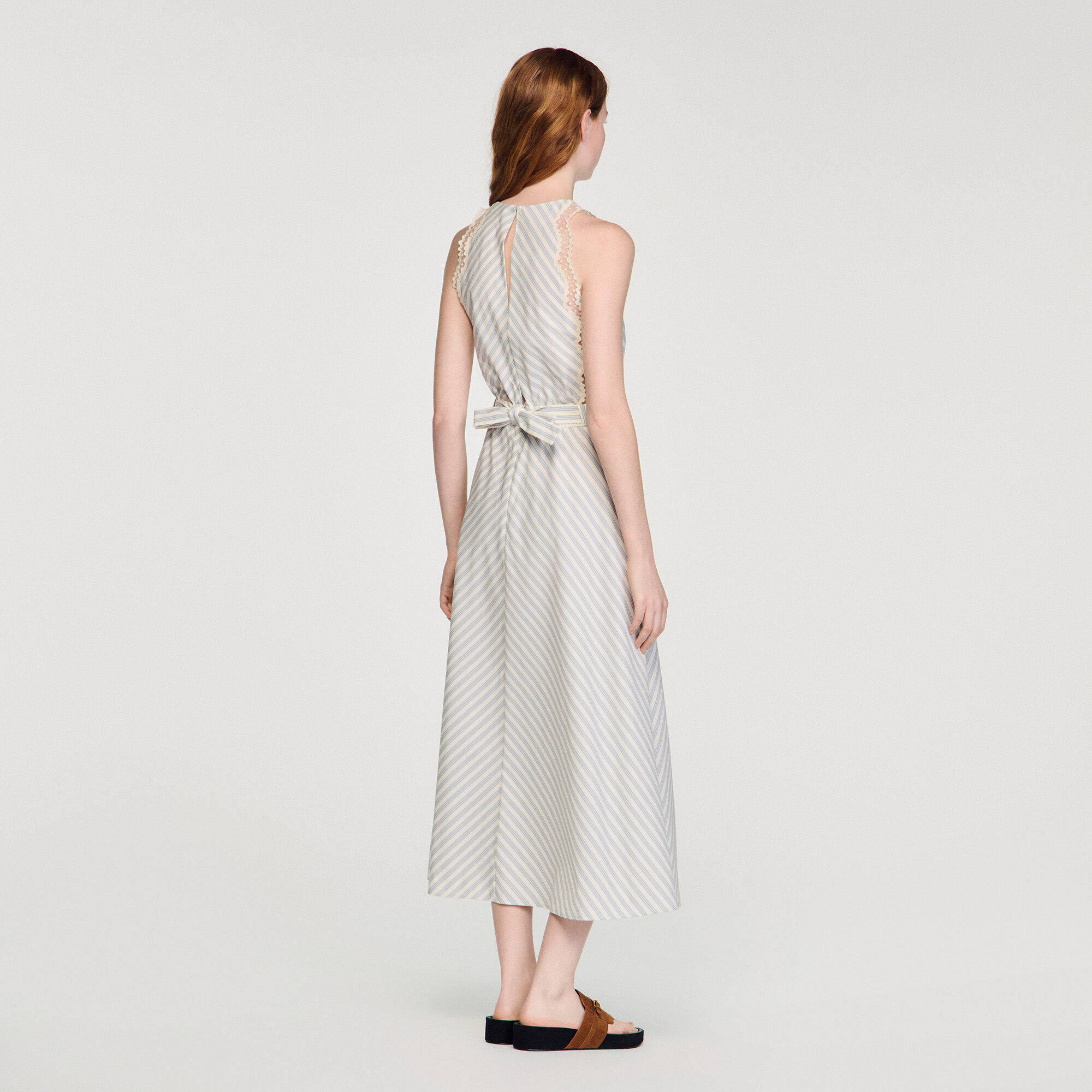 Striped cotton maxi dress