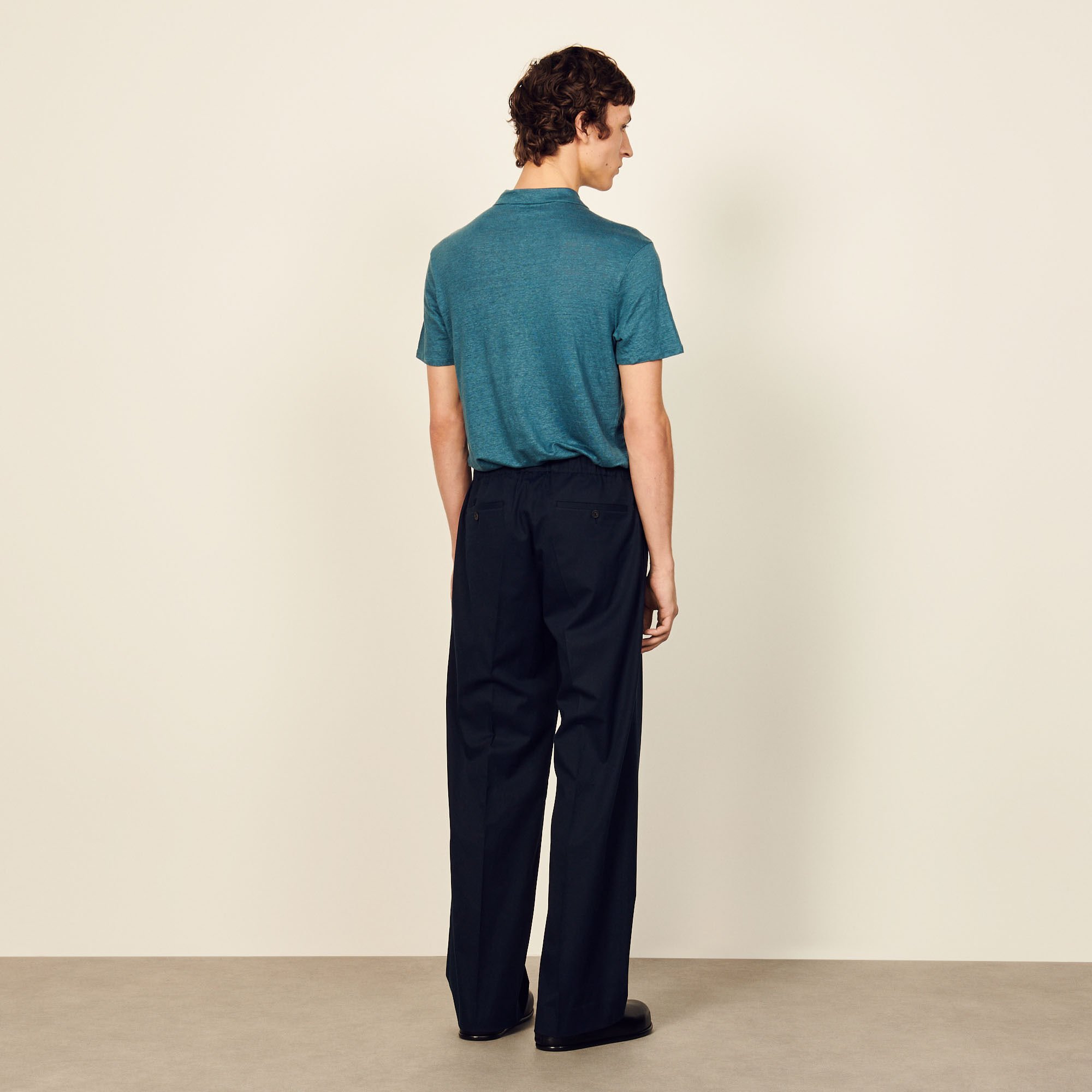 Wide-leg trousers in organic cotton