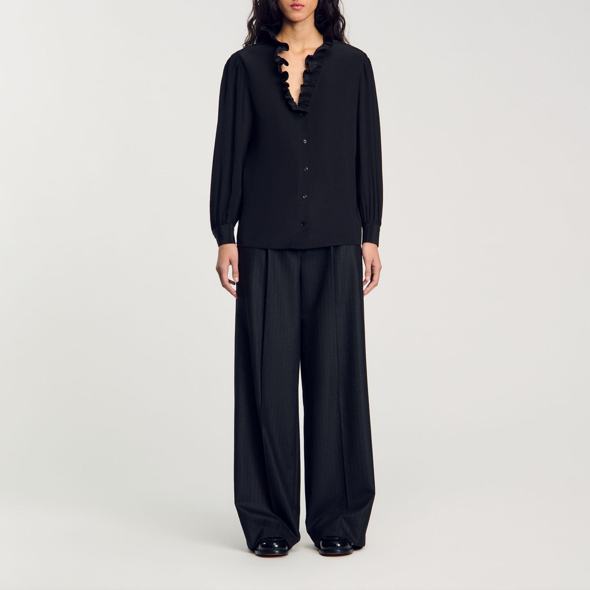 Floaty silk shirt - Women | Sandro