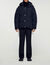 3/4-length hooded puffer jacket