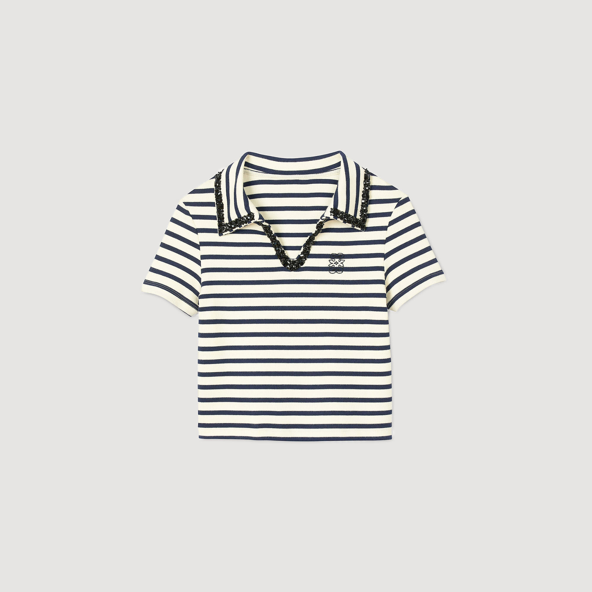 Striped polo shirt