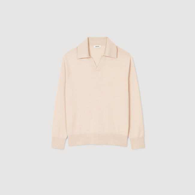 Knit polo shirt