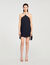 Short cape dress with rhinestones