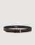 Two-tone leather belt