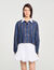 Rhinestone check shirt