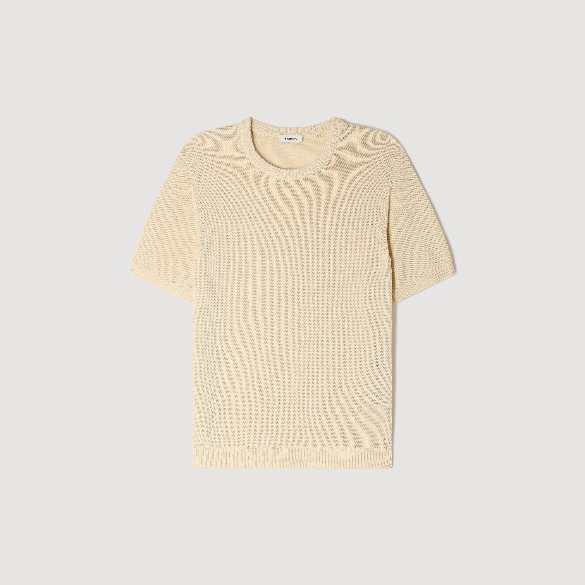Fine knit T-shirt