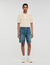 Elasticated denim shorts