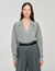 Open polo-collar neck jumper
