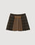 Short checked pleated skirt