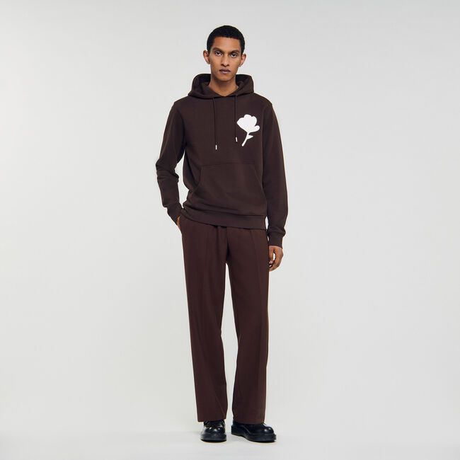 Sweatshirt with flower patch