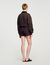 Cropped dual-fabric sweatshirt