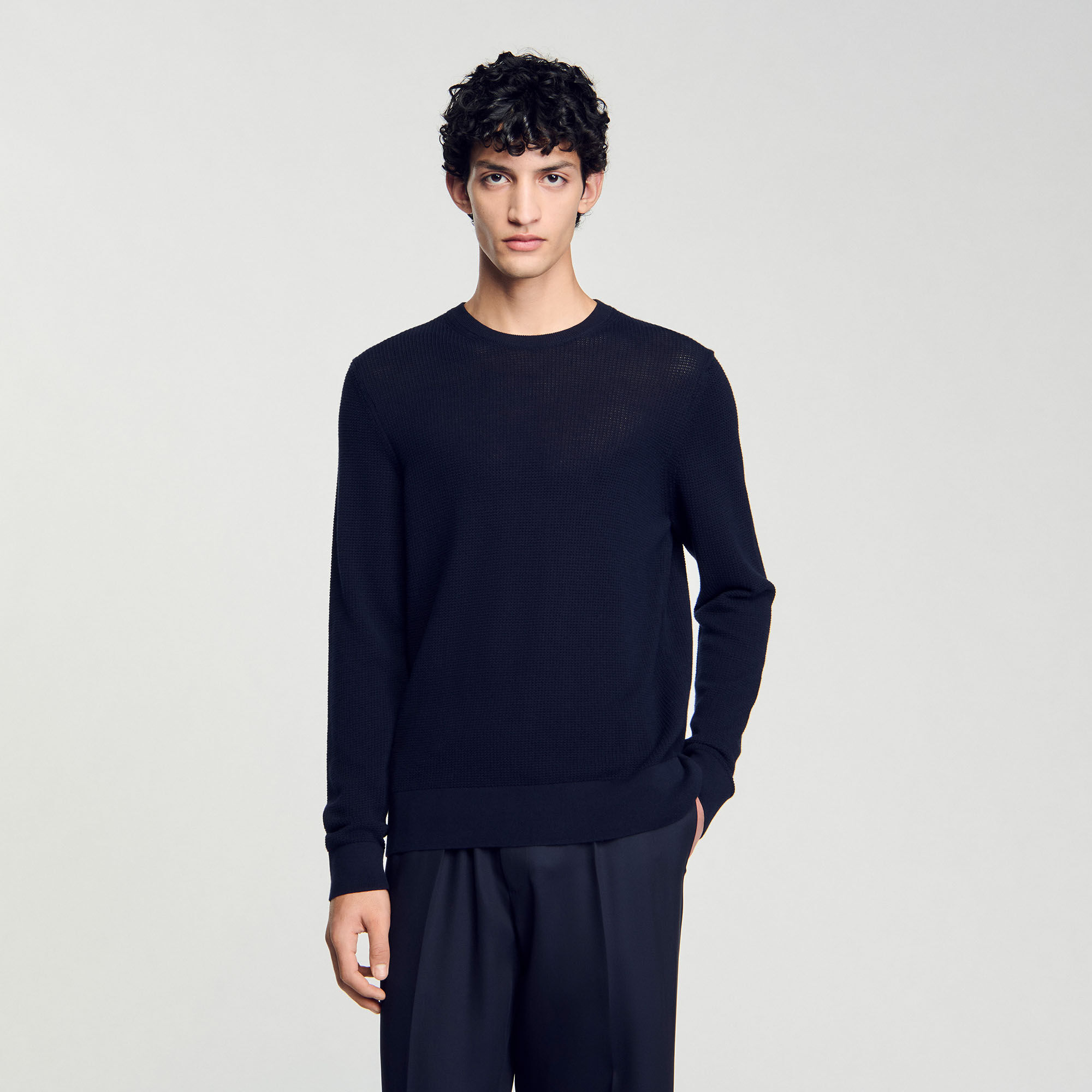 Textured knit jumper
