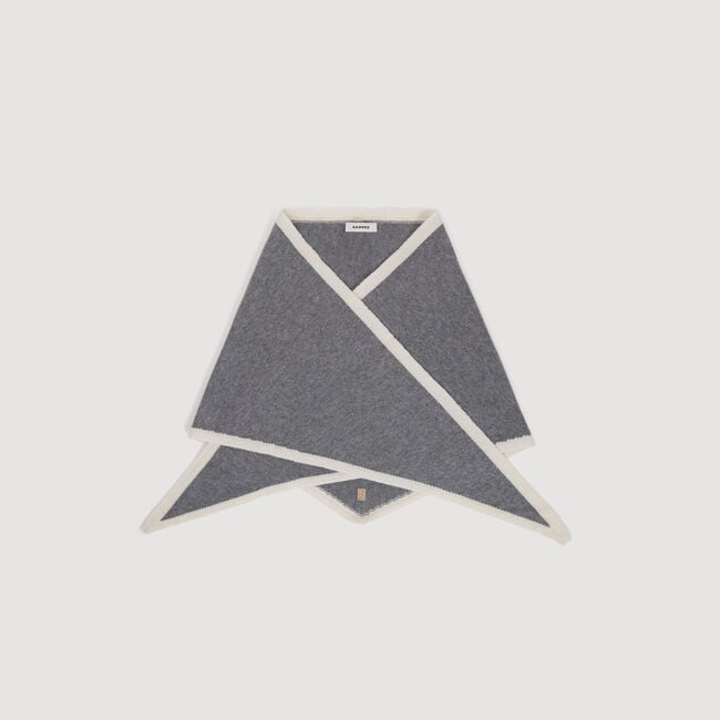 Two-tone wool triangle scarf - Women | Sandro