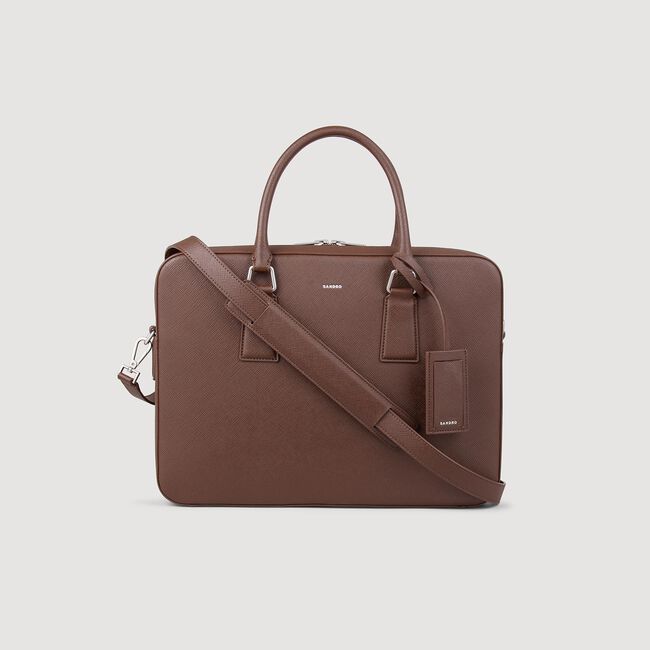 Reconstituted leather briefcase