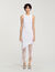 Fringed crochet maxi dress