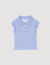 Striped smocked T-shirt