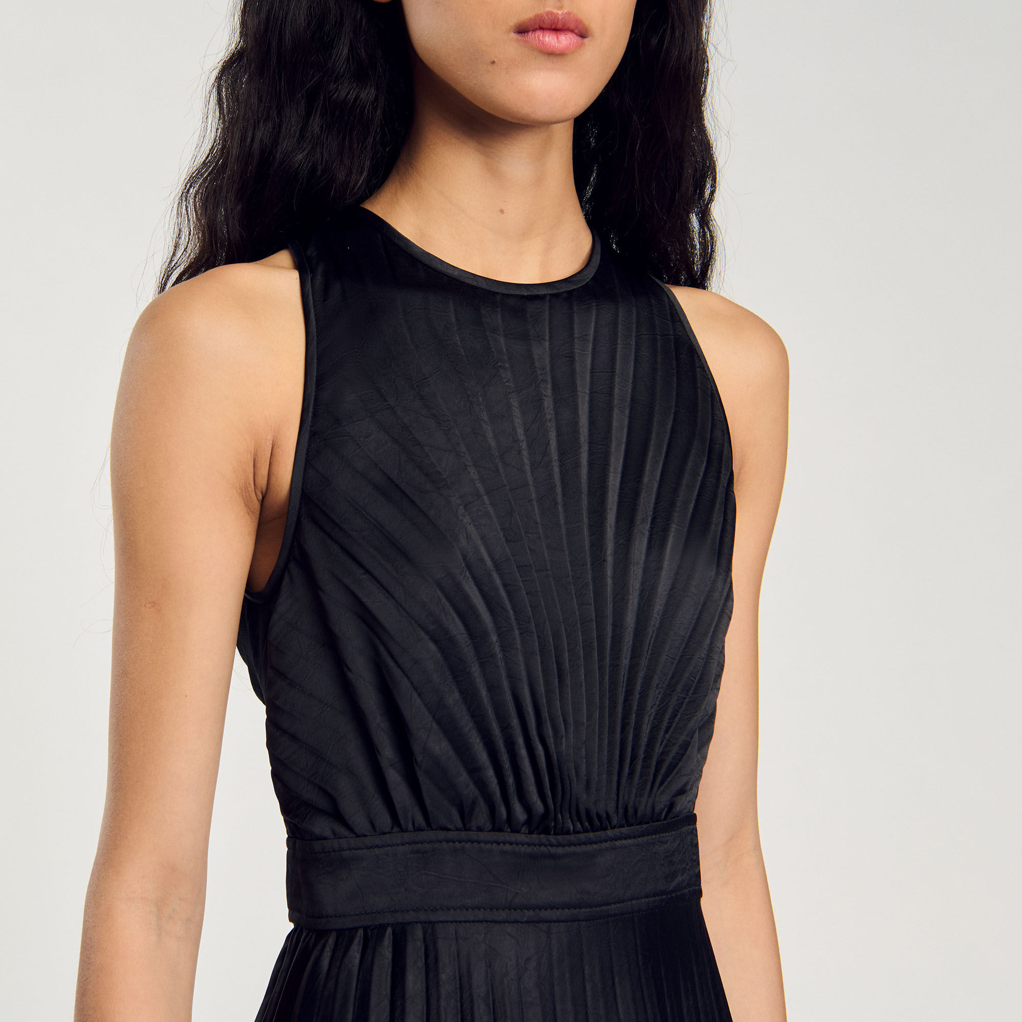 Pleated maxi dress