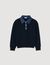 Jumper with denim collar