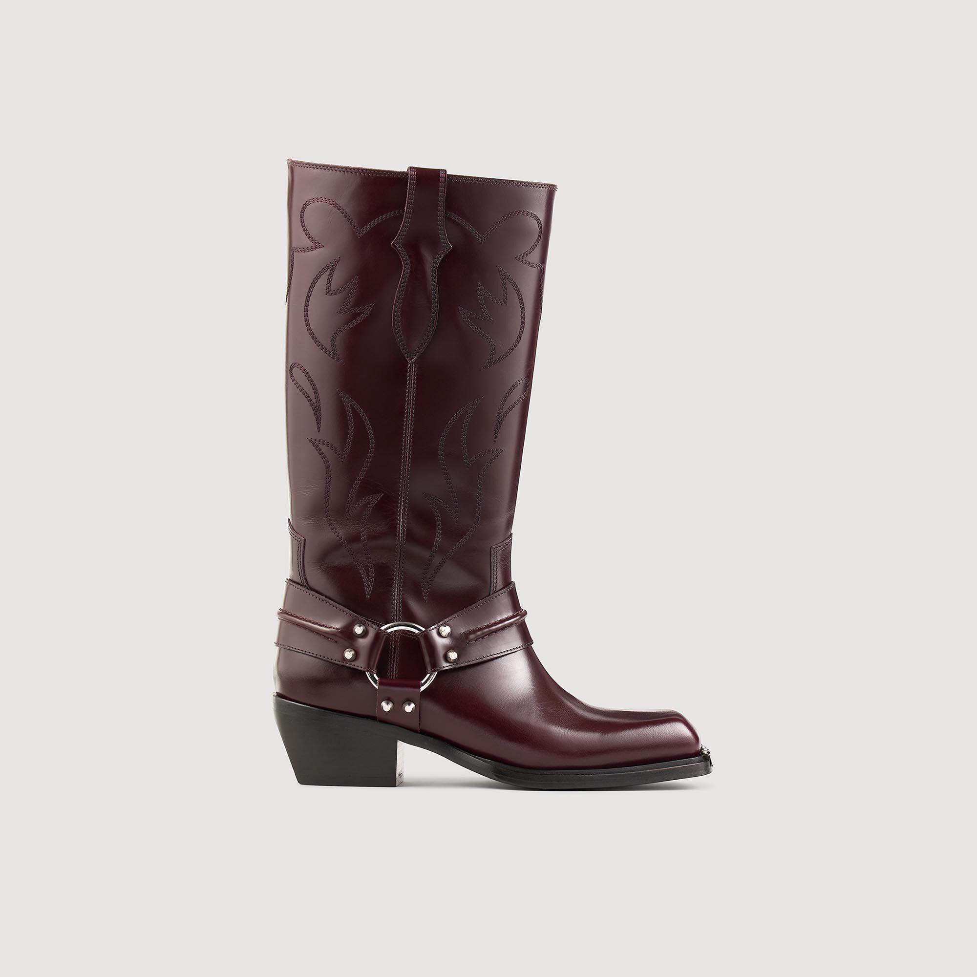Women's tall square toe cowboy boots best sale