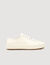 Low-top split leather trainers