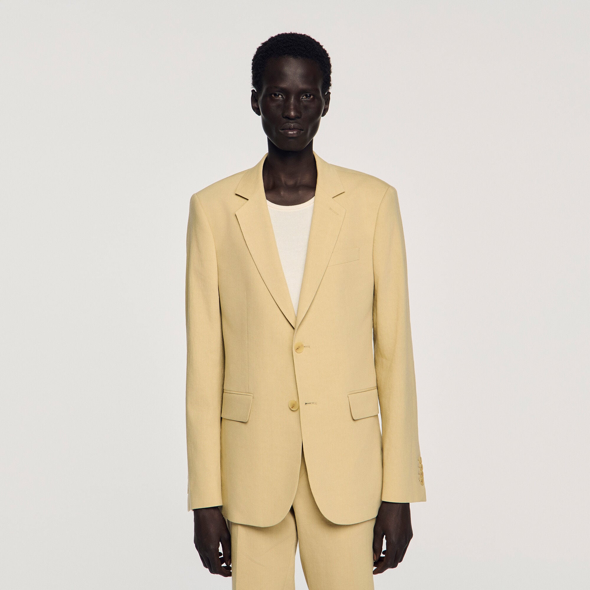 Classic linen suit jacket