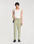 Elasticated straight-leg trousers