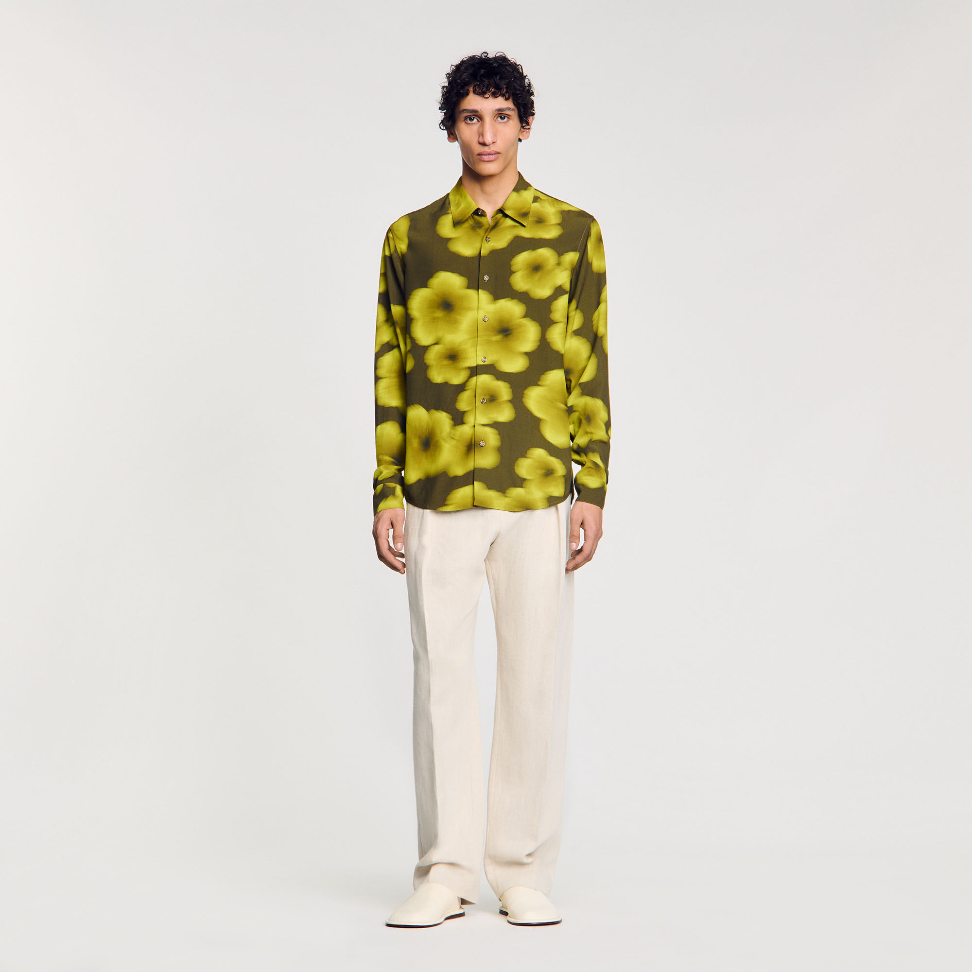 Loose-fit floral shirt