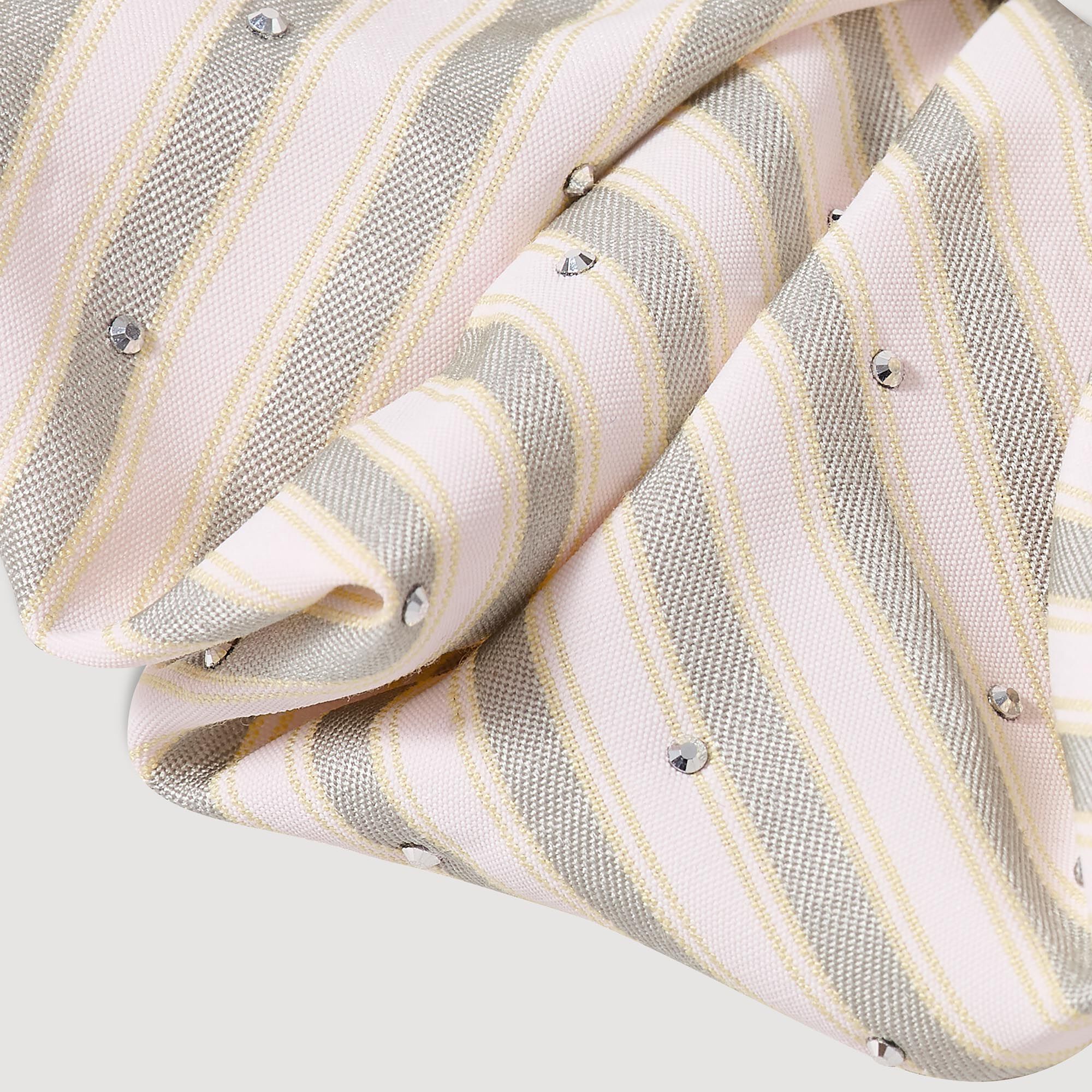 Rhinestone striped scrunchie
