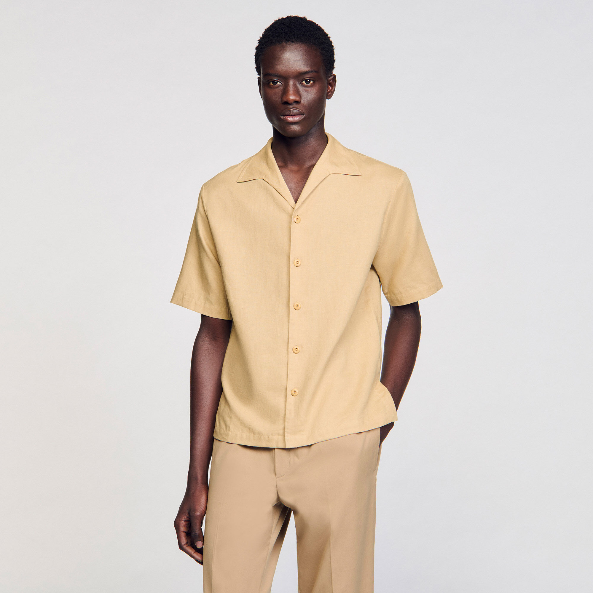 Cotton and linen shirt