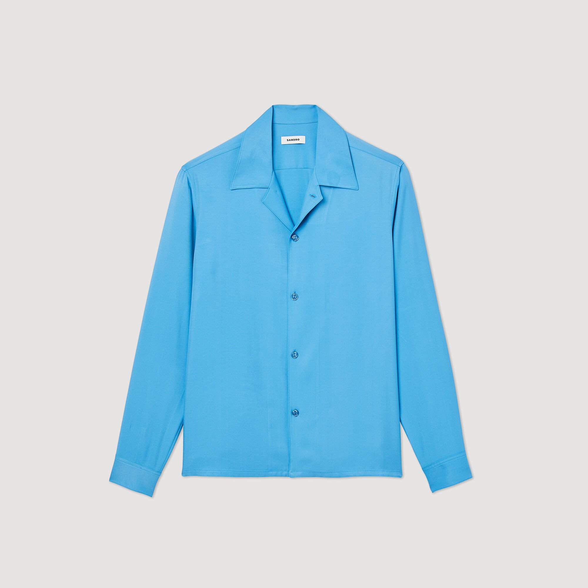 Floaty shirt with spread collar