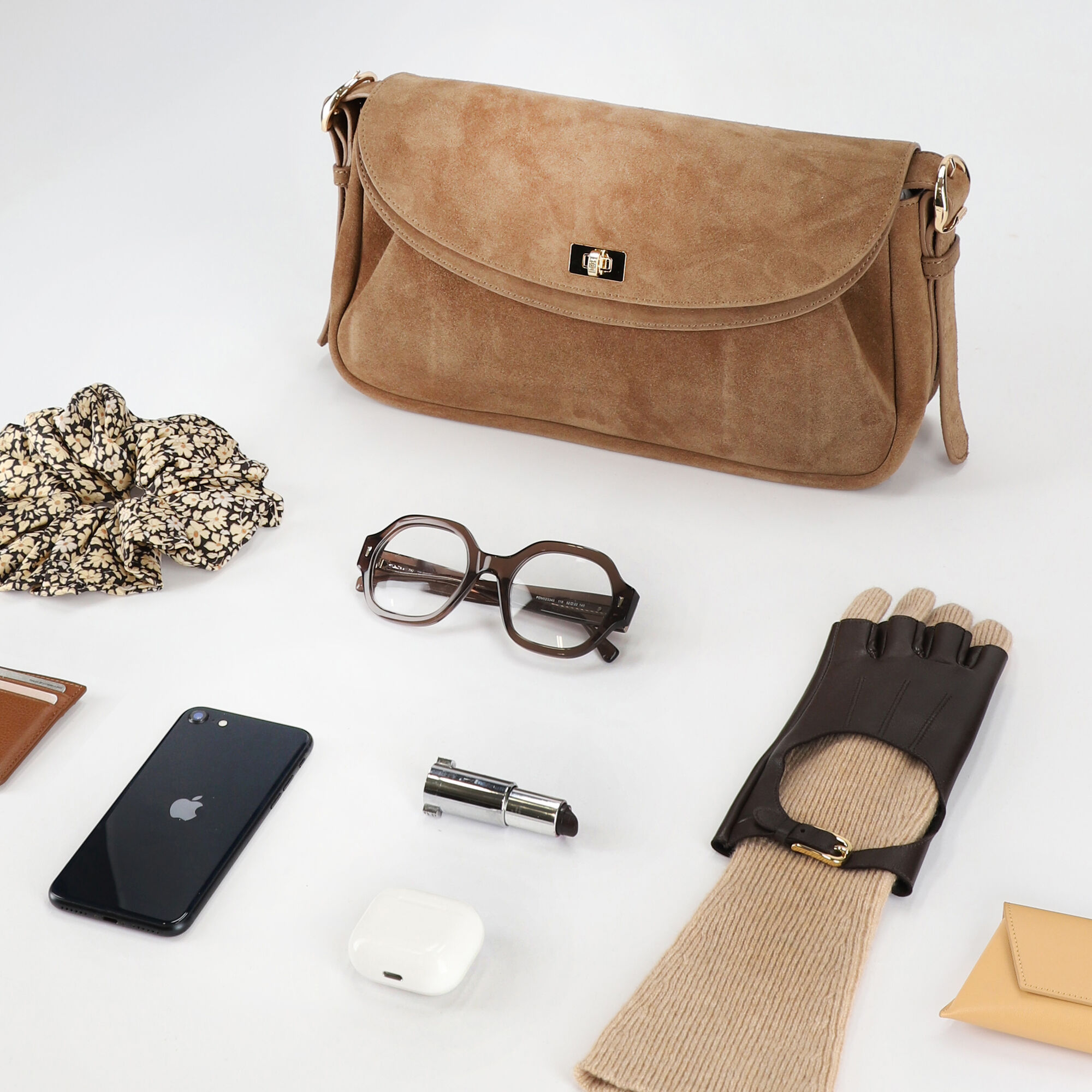 Le Mambo suede leather bag