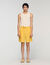 Elastic waist linen shorts