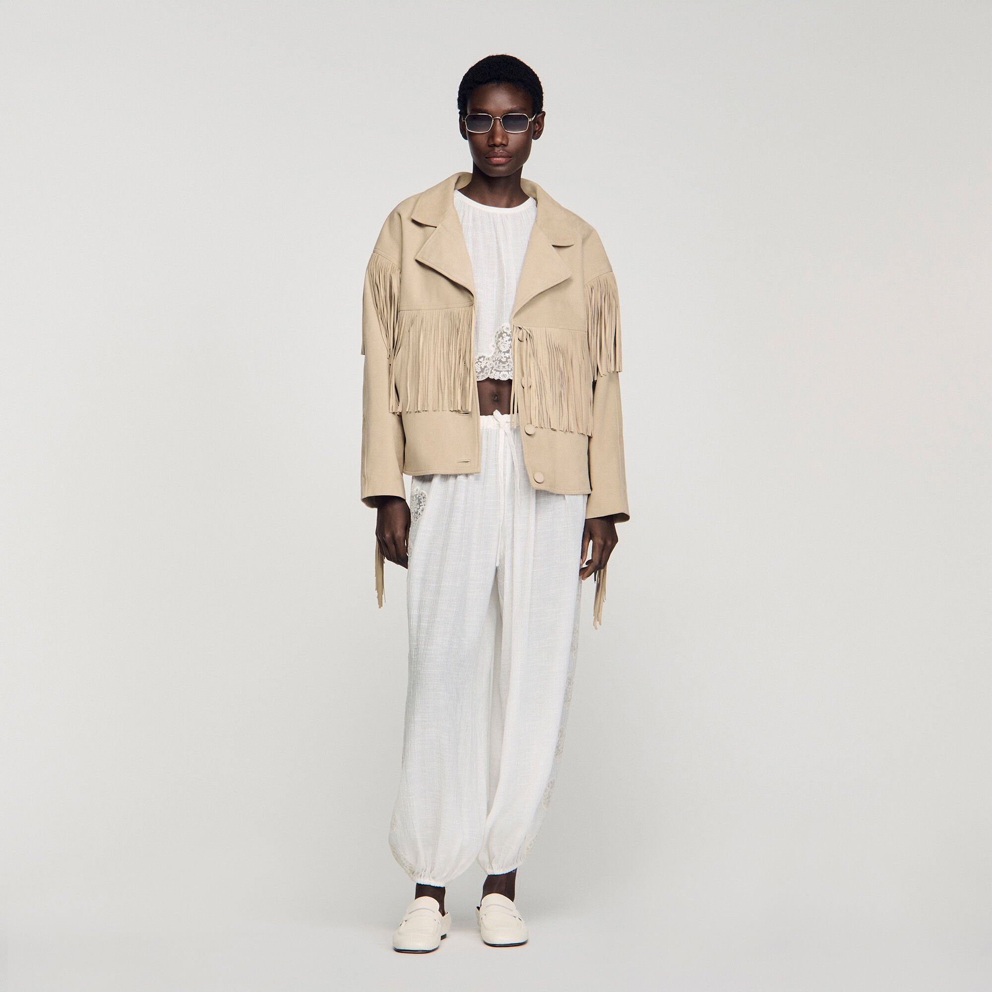 Fringed suede jacket