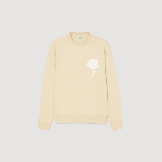 Sweatshirt with flower patch