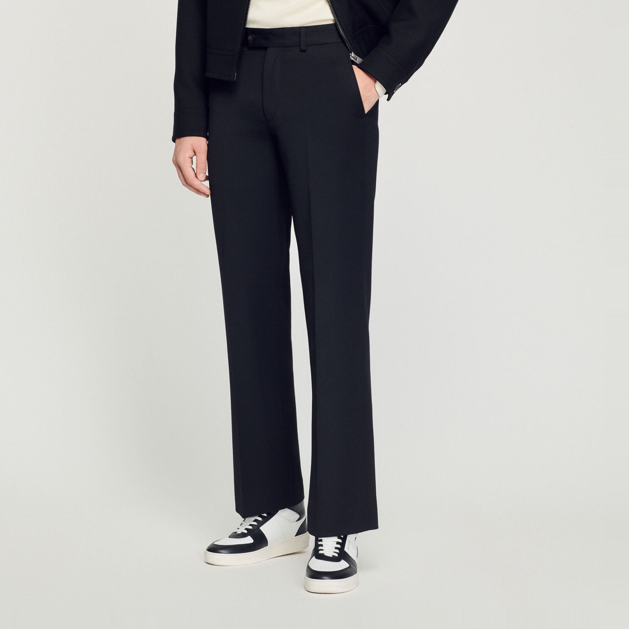 Wide-leg suit trousers
