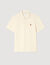 Polo shirt with leather logo