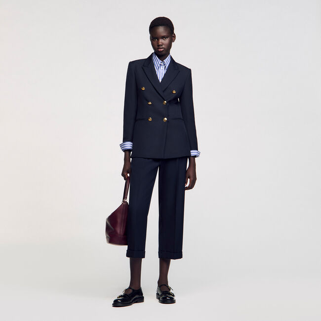 Double-breasted suit jacket