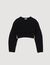 Cropped cashmere and wool jumper
