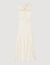Satin maxi dress with rhinestones
