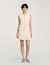 Short tweed pleated skirt