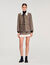 Short skirt with frill and belt