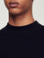 Rib knit crew neck jumper