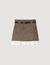 Short skirt with frill and belt
