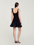 Dual-material short dress
