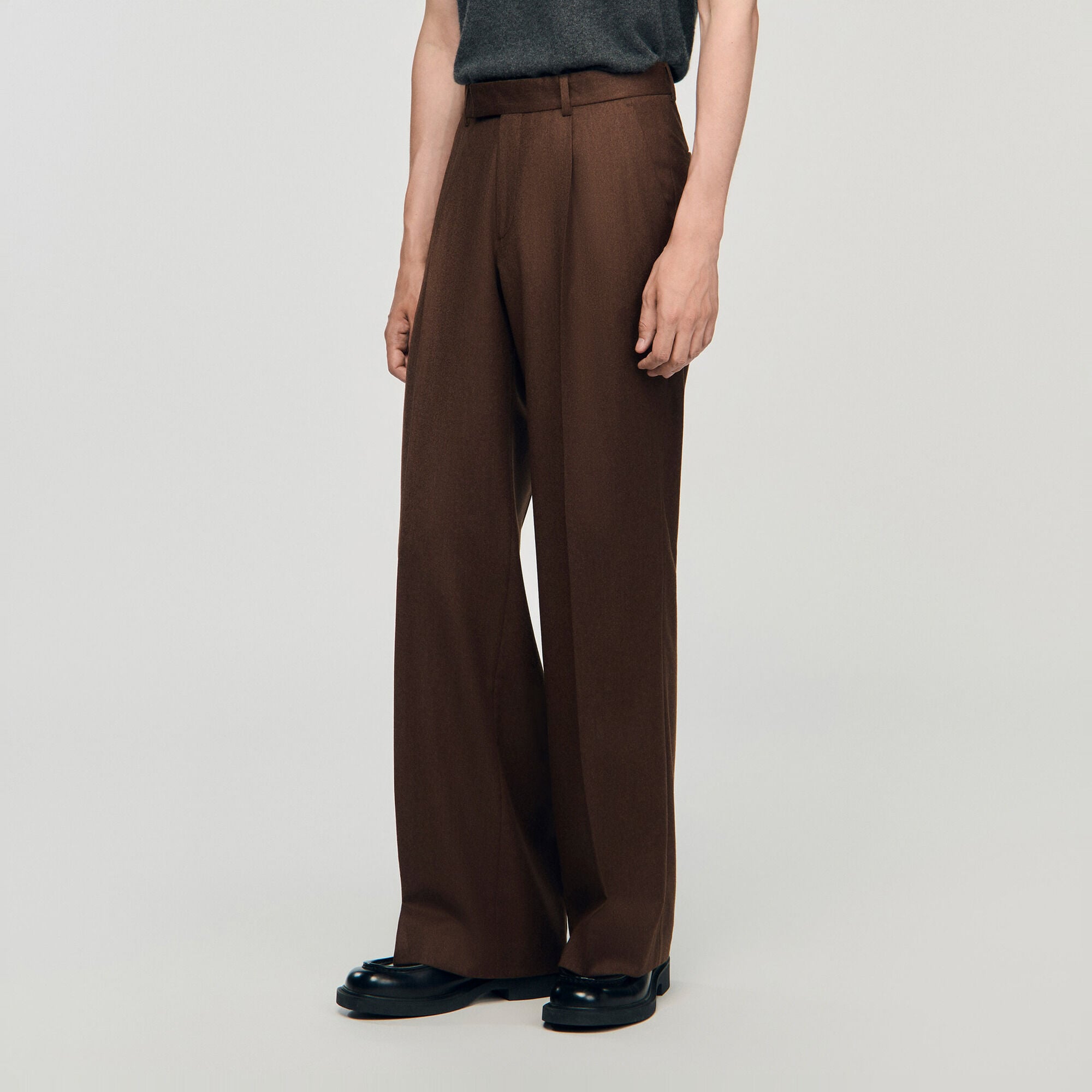 Wide-leg wool trousers - Men | Sandro