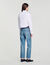 Pleated shirt with origami collar
