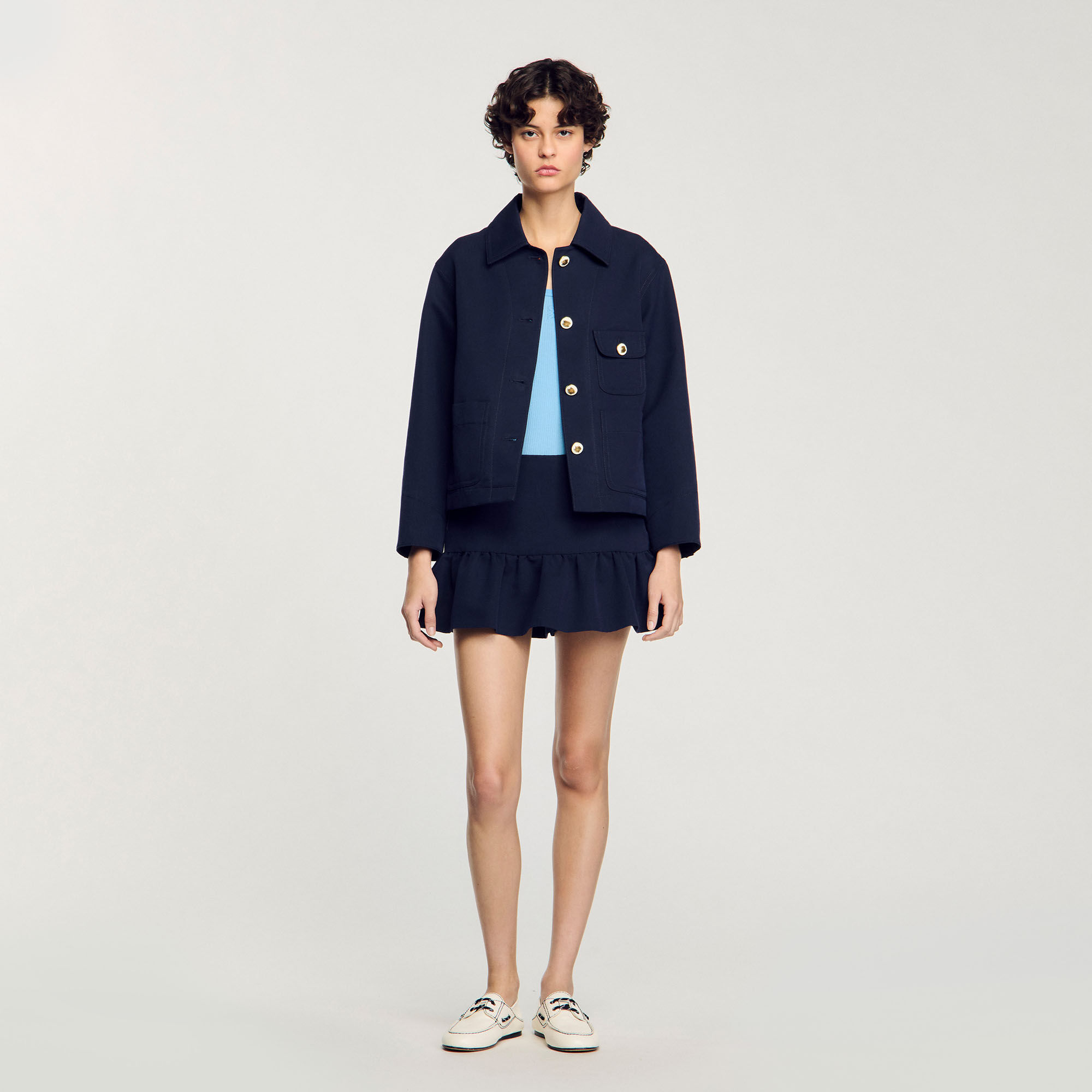 Jacket with officer buttons