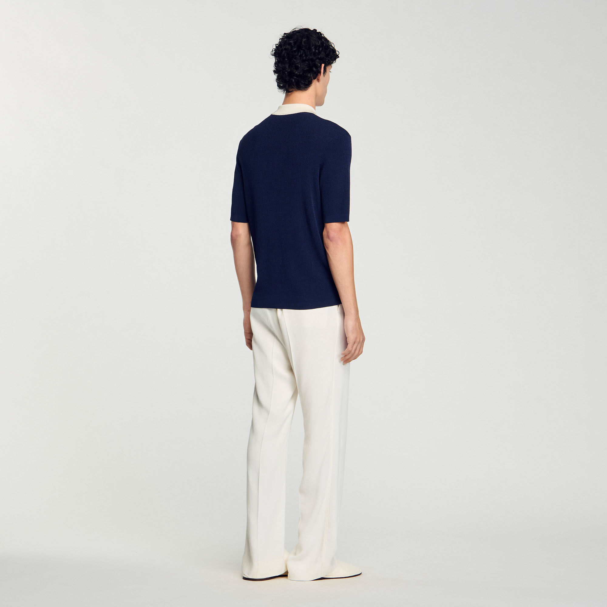 Two-tone polo shirt